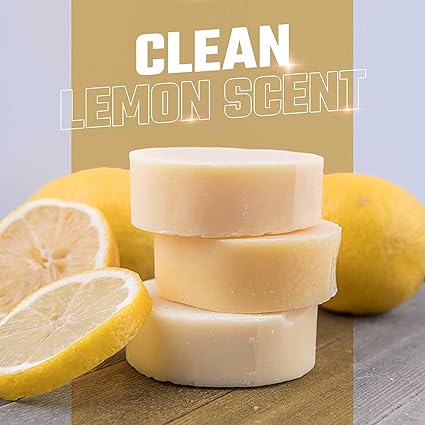 Lemon Dish Block Soap Bar - 3 Pack Natural Dish Soap Bar 4oz for Eco-Friendly Cleaning - Premium Dish Soap Block Alternative for Sustainable Kitchen |